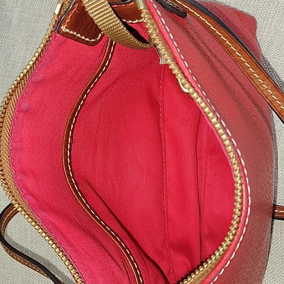 Dooney & Bourke Red Pebble Leather Crossbody Shoulder Bag - Picture 9 of 12
